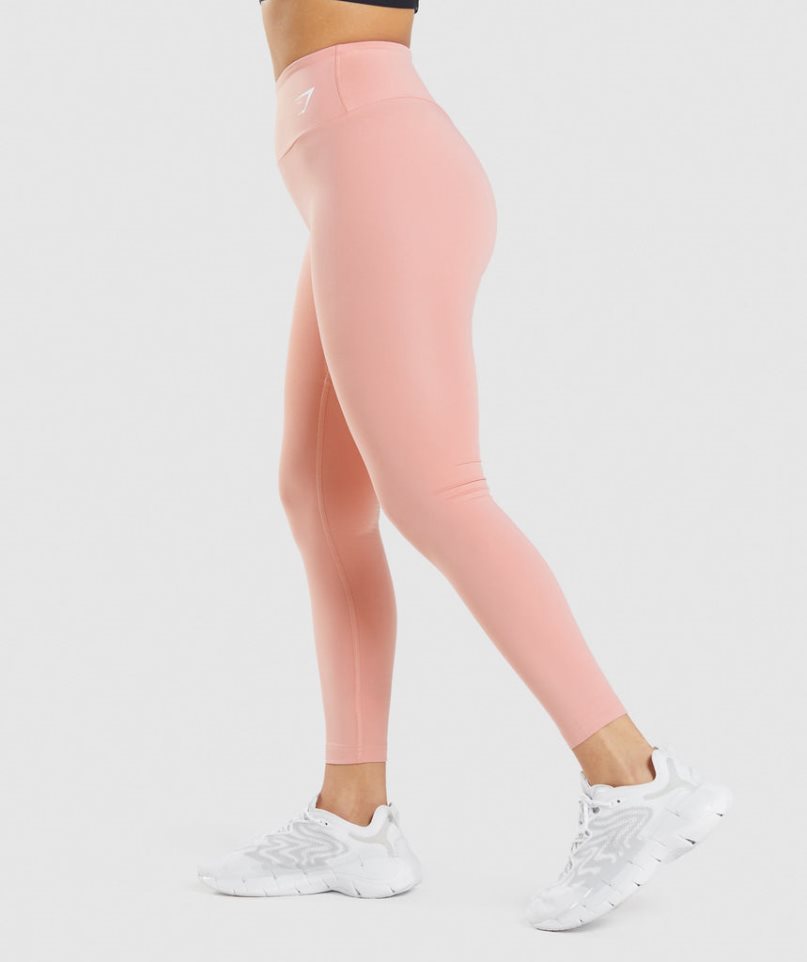 Legginsy Gymshark Treningowe Damskie Różowe | PL 146JVY